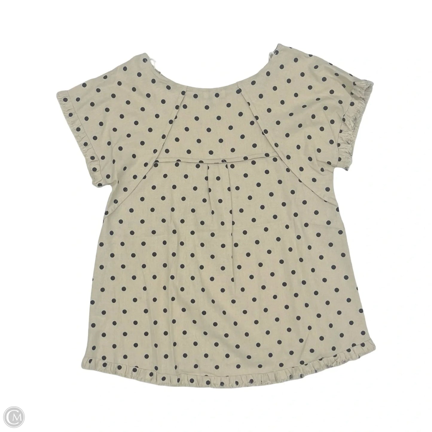 Blouse Short Sleeve By Umgee In Polkadot Pattern, Size: S