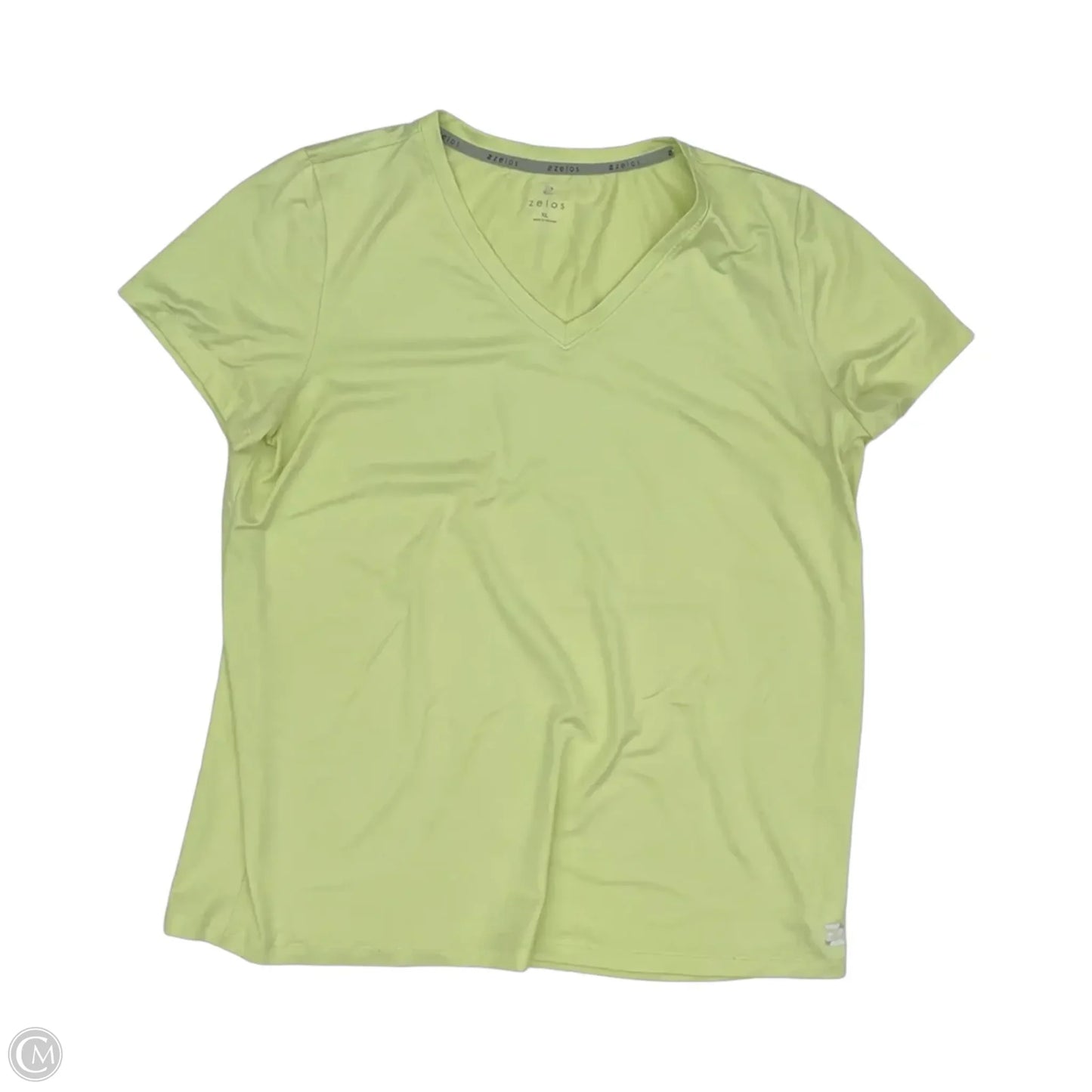 Athletic Top Short Sleeve By Zelos In Green, Size: Xl