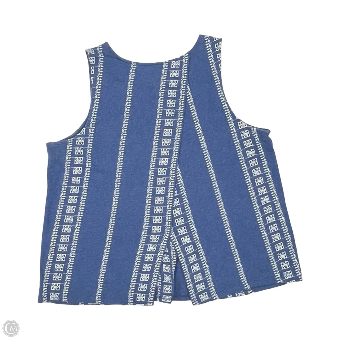 Top Sleeveless By J. Jill In Blue & Cream, Size: Mp