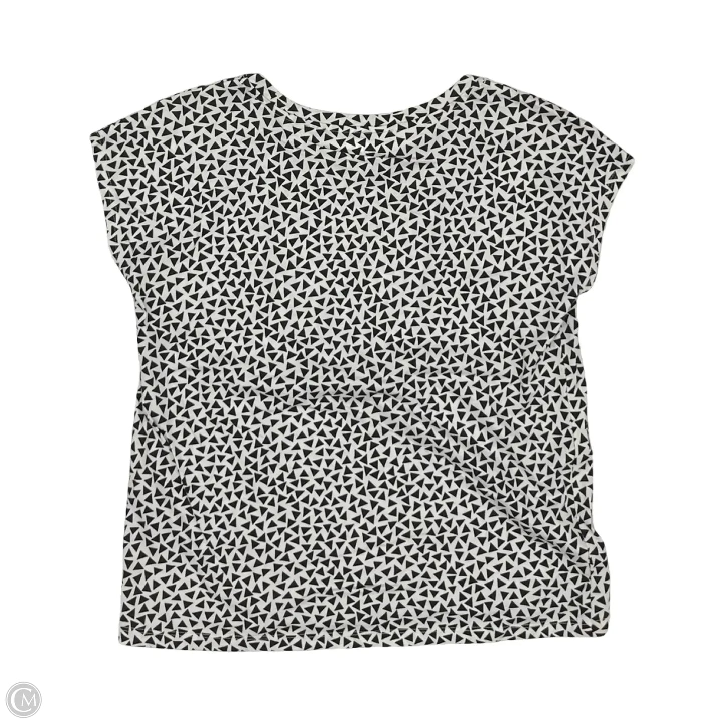 Top Short Sleeve By Uniqlo In Black & White, Size: Xs
