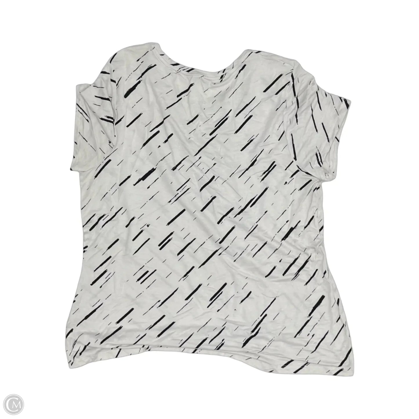 Top Short Sleeve By Apt 9 In Black & White, Size: Xl
