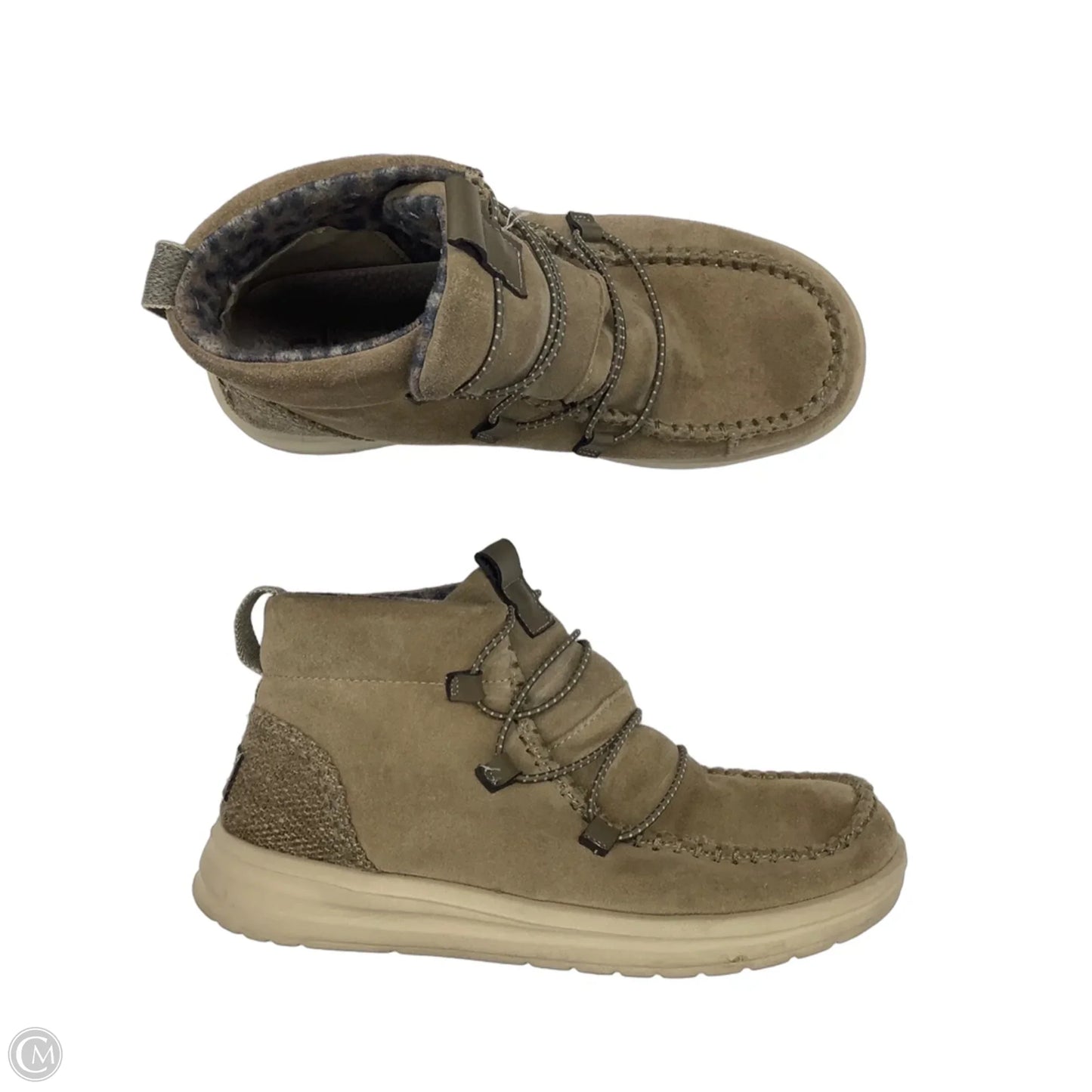 Shoes Sneakers By Hey Dude In Tan, Size: 8
