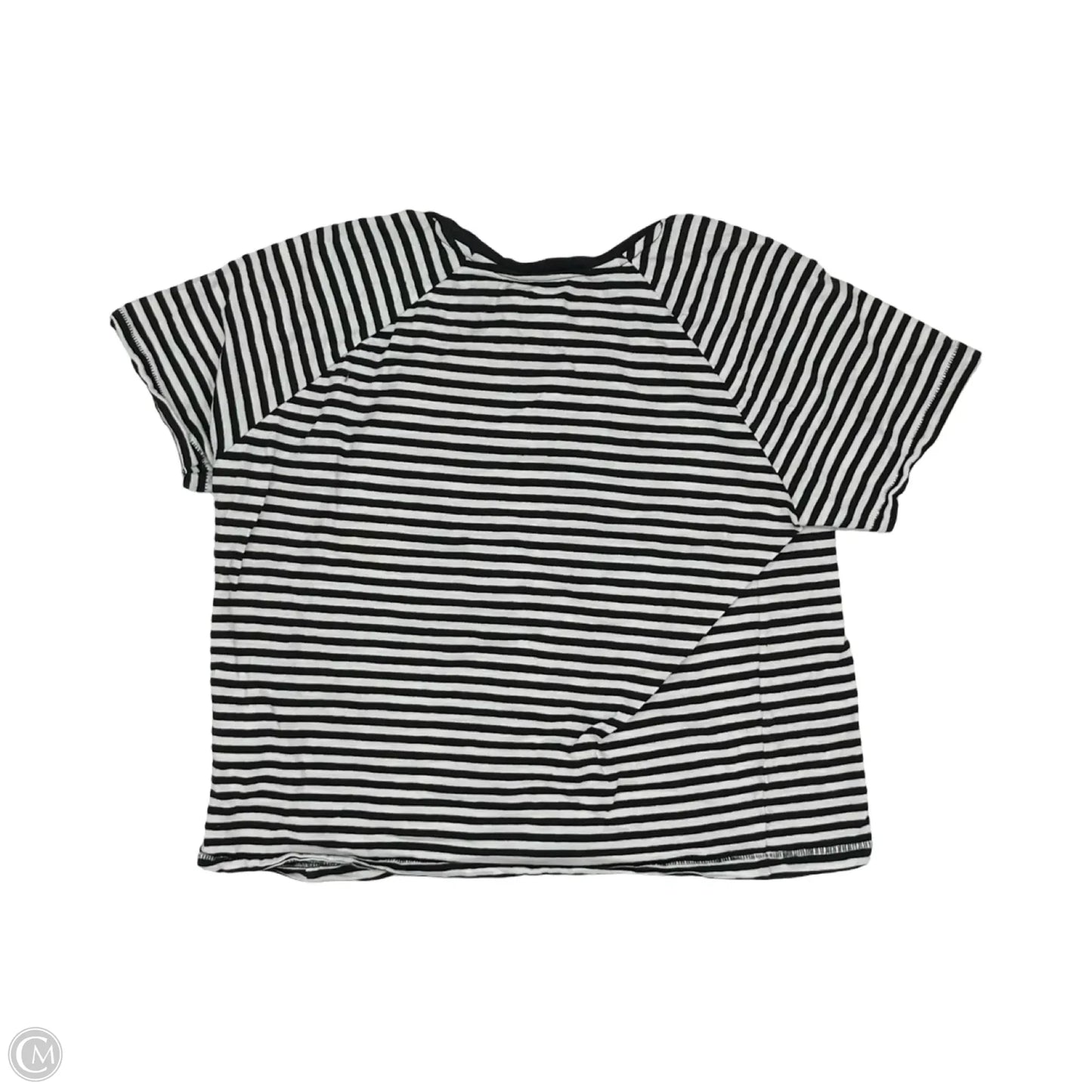 Top Short Sleeve By Levis In Black & White, Size: M