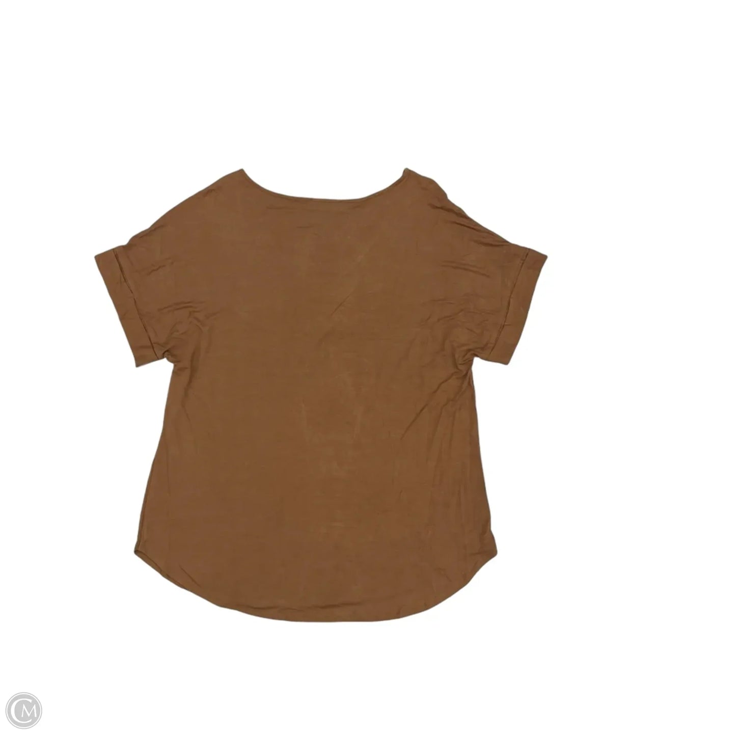 Blouse Short Sleeve By Zenana In Brown, Size: 1x