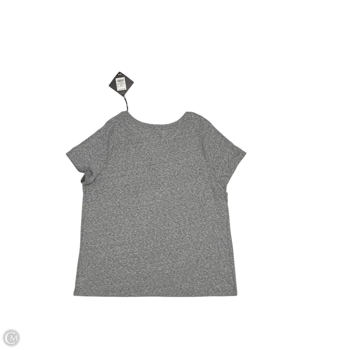 Top Short Sleeve Basic By Ava & Viv In Grey, Size: 2x