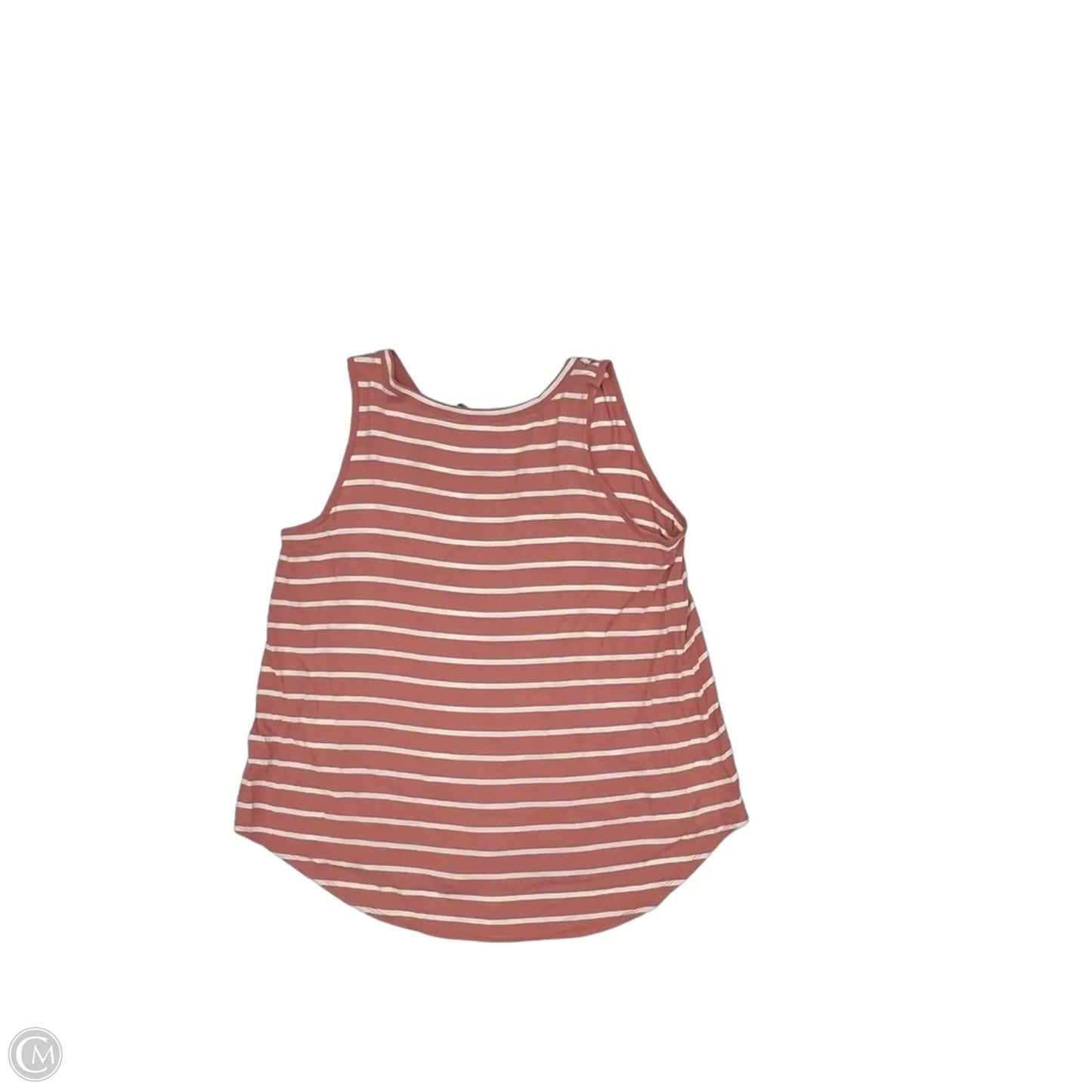 Tank Top By Zenana In Pink & White, Size: 2x