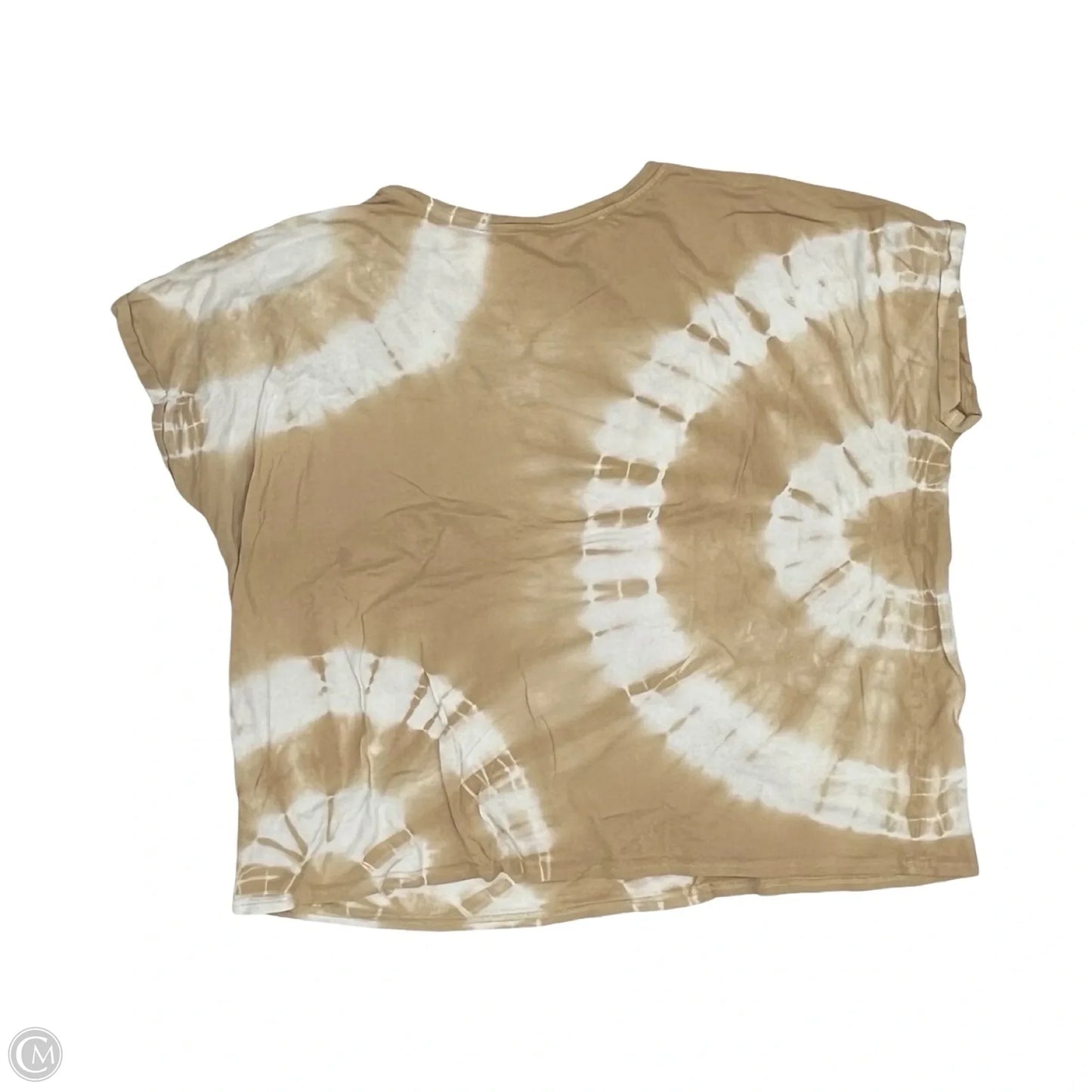 Top Short Sleeve By Time And Tru In Brown & White, Size: Xl