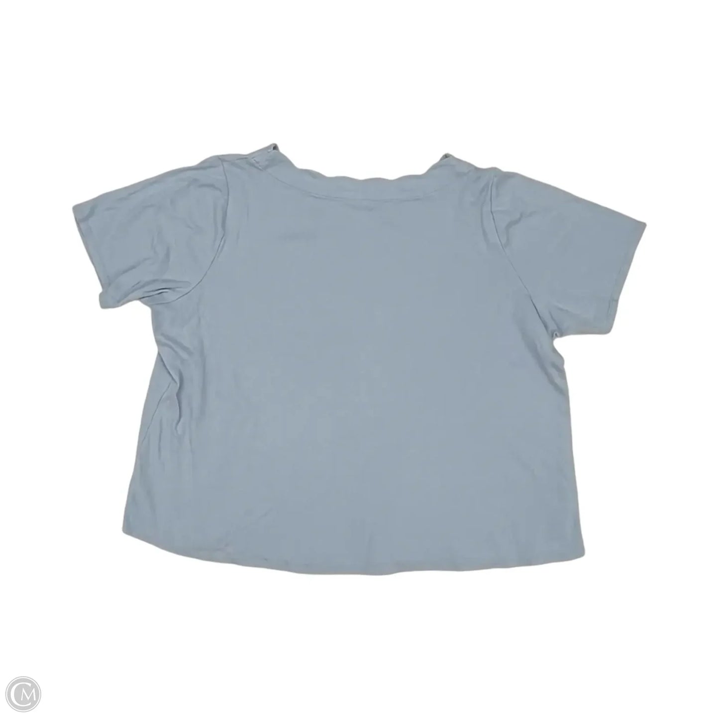 Top Short Sleeve By Croft And Barrow In Blue, Size: 2x