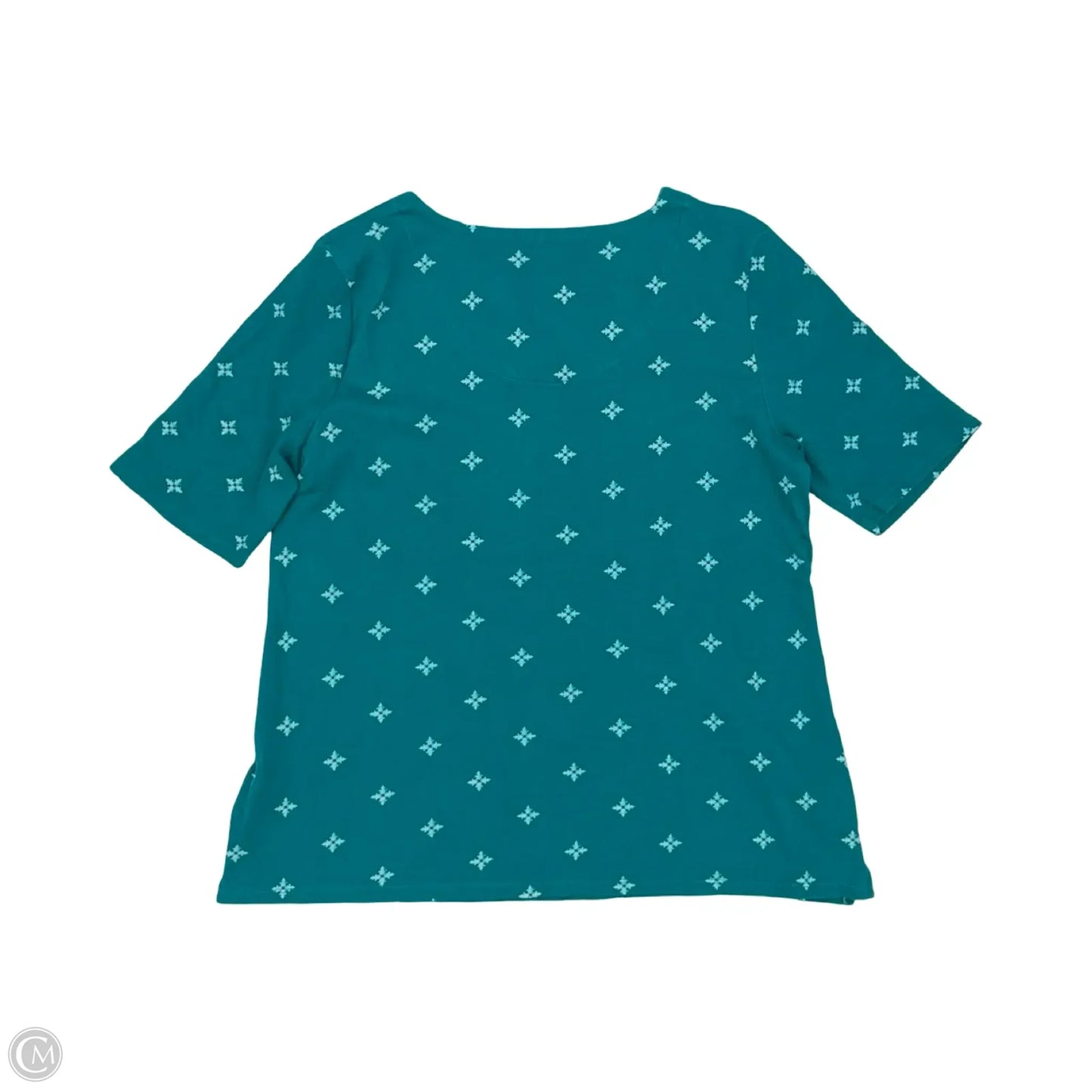 Top Short Sleeve By Croft And Barrow In Blue, Size: L