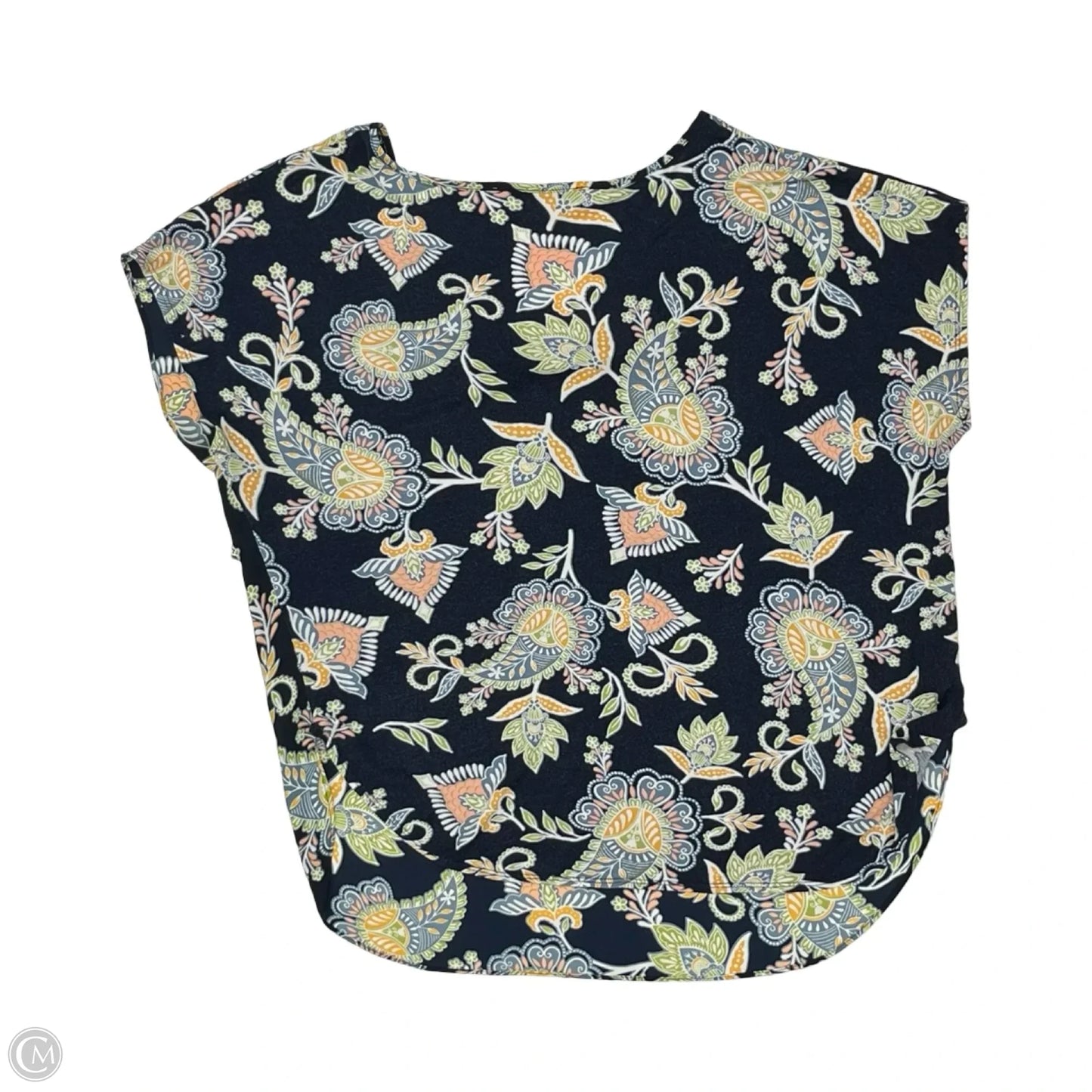Top Short Sleeve By Loft In Floral Print, Size: M