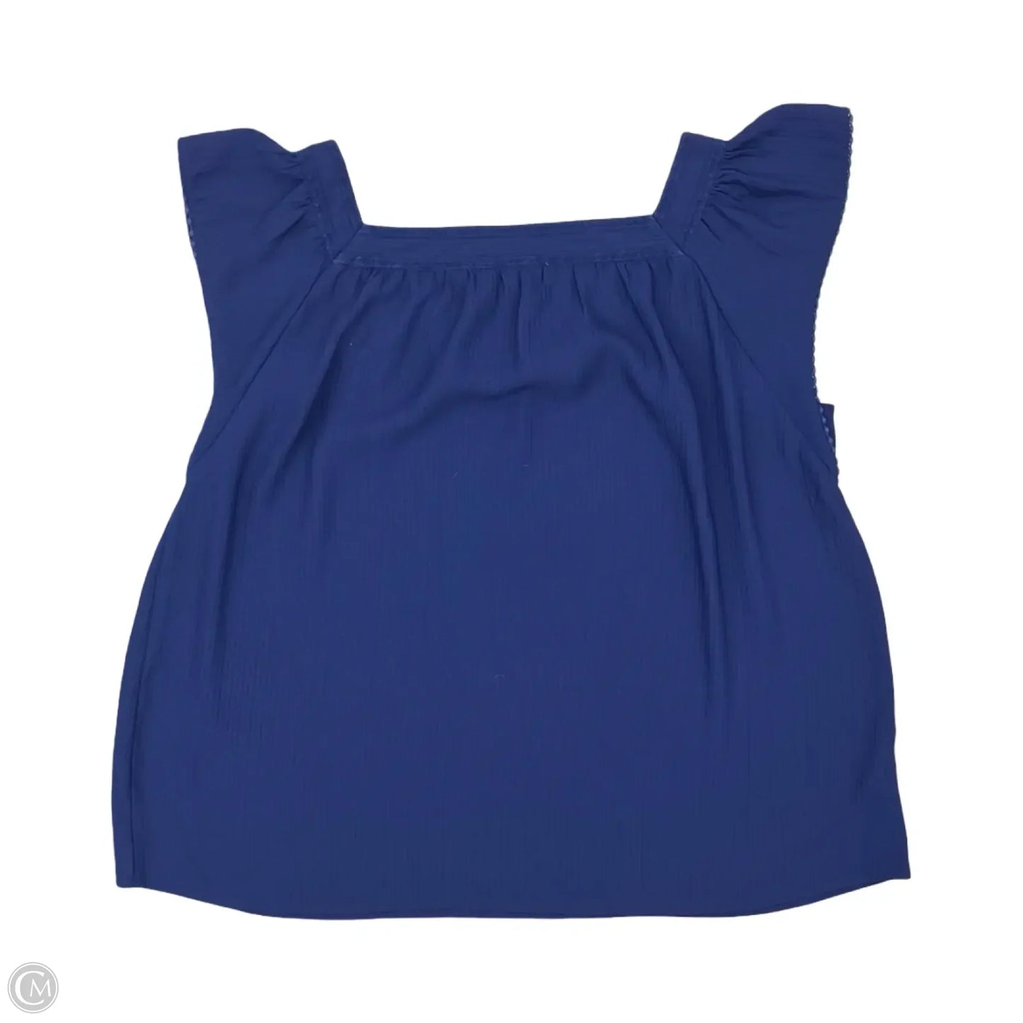 Blouse Short Sleeve By Loft In Blue, Size: M