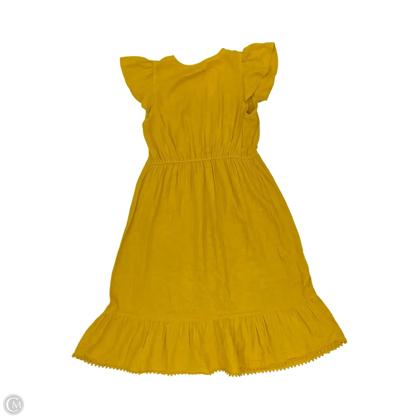 Dress Casual Midi By Time And Tru In Yellow, Size: M