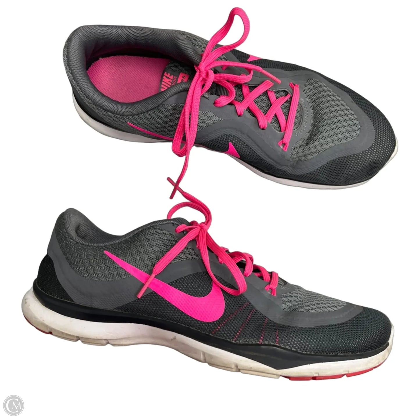 Shoes Athletic By Nike In Grey & Pink, Size: 9