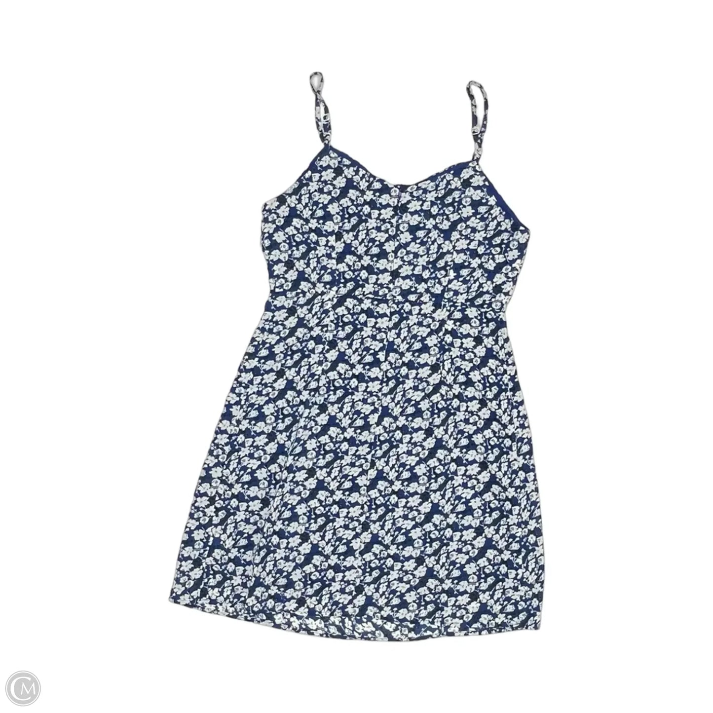 Dress Party Short By Clothes Mentor In Blue & White, Size: M