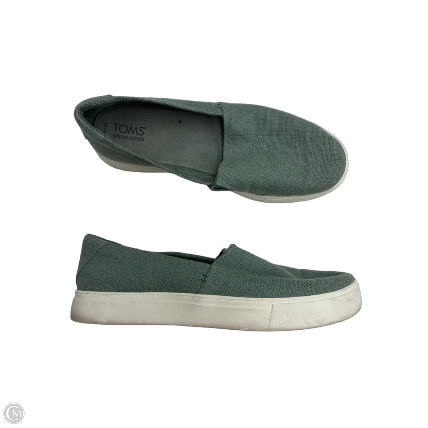 Shoes Flats By Toms In Green, Size: 10