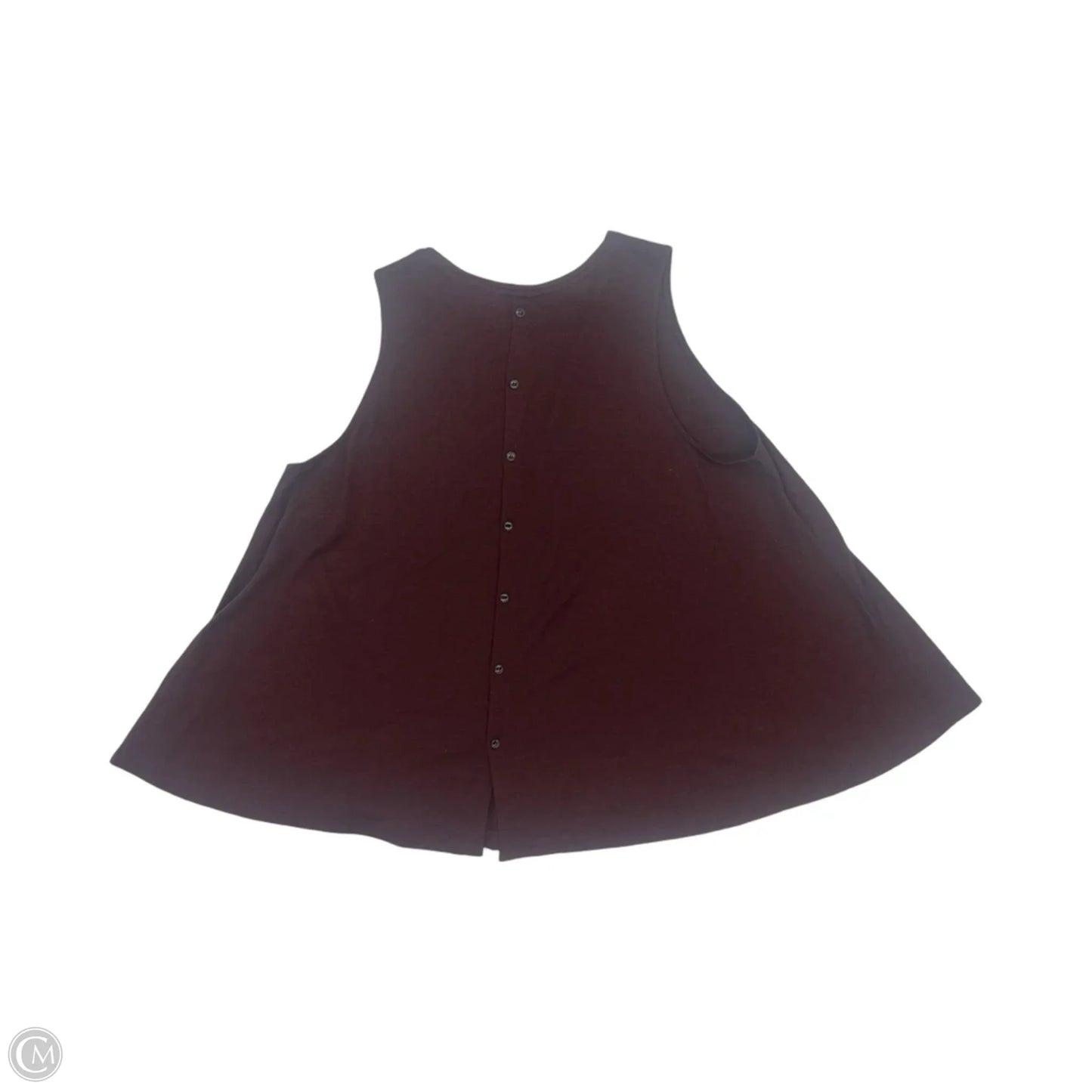 Top Sleeveless By Loft In Maroon, Size: Xl