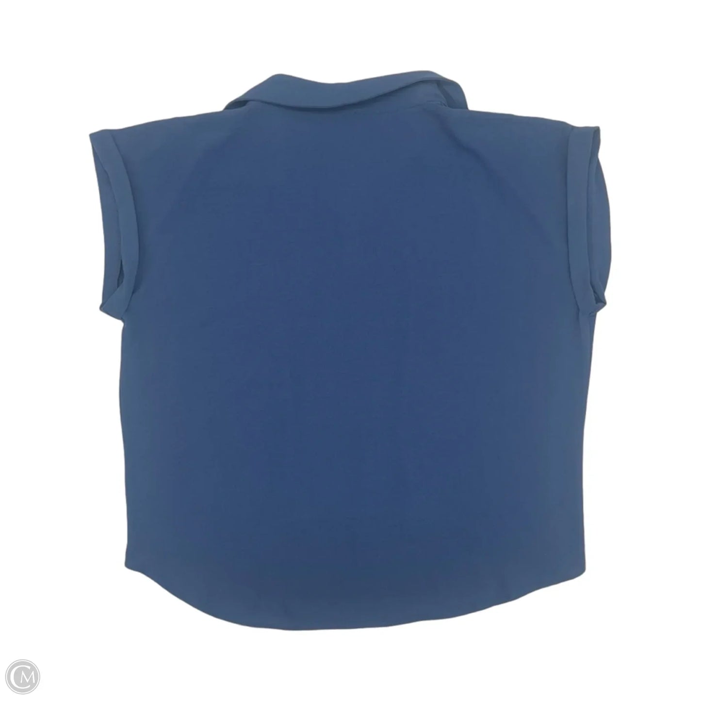 Blouse Short Sleeve By Pleione In Blue, Size: Xl