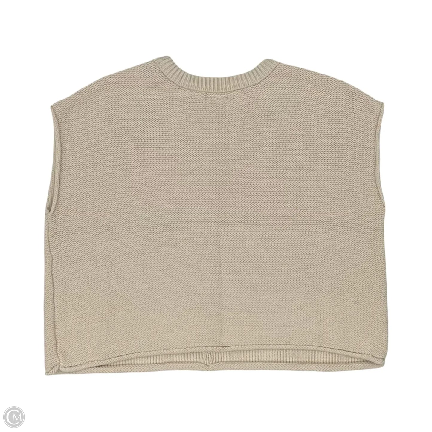 Sweater Short Sleeve By Universal Thread In Tan, Size: L