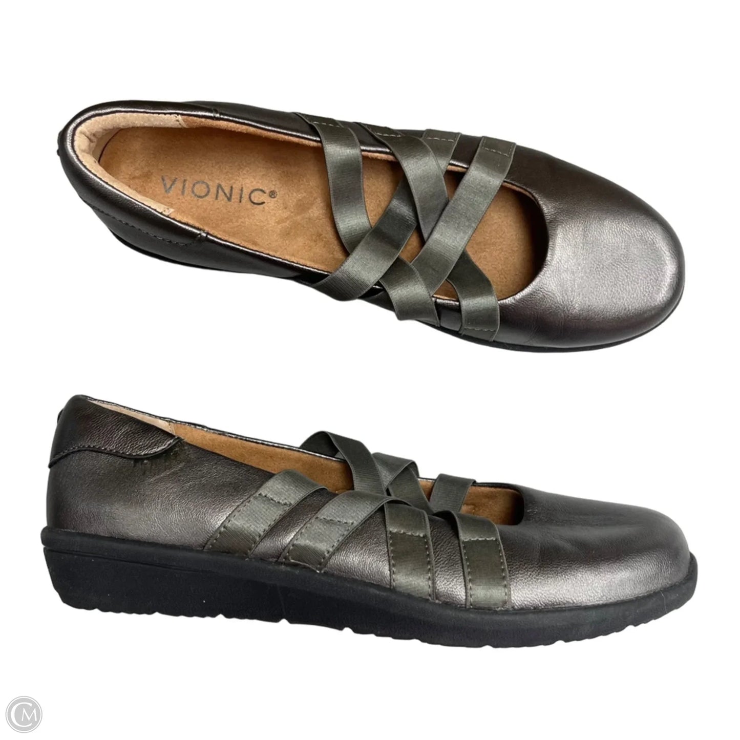 Shoes Flats By Vionic In Silver, Size: 6.5