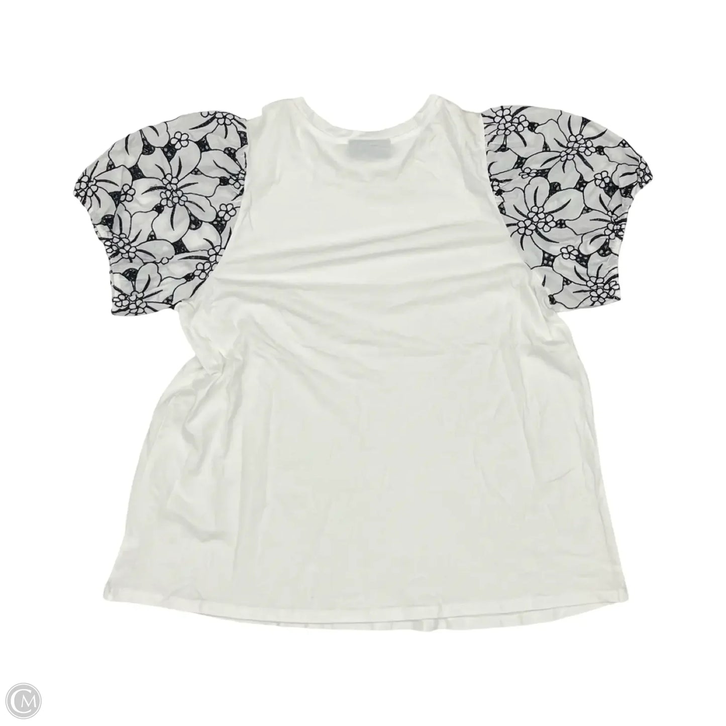 Top Short Sleeve By Lane Bryant In White, Size: 1x
