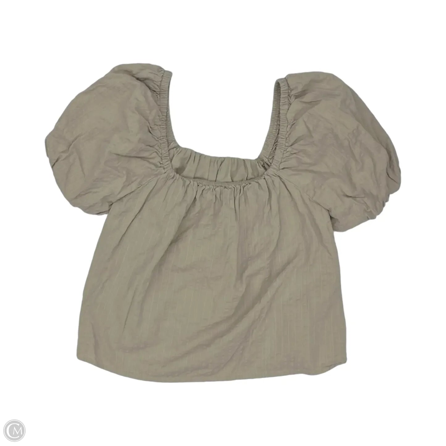 Top Short Sleeve By Aerie In Tan, Size: L