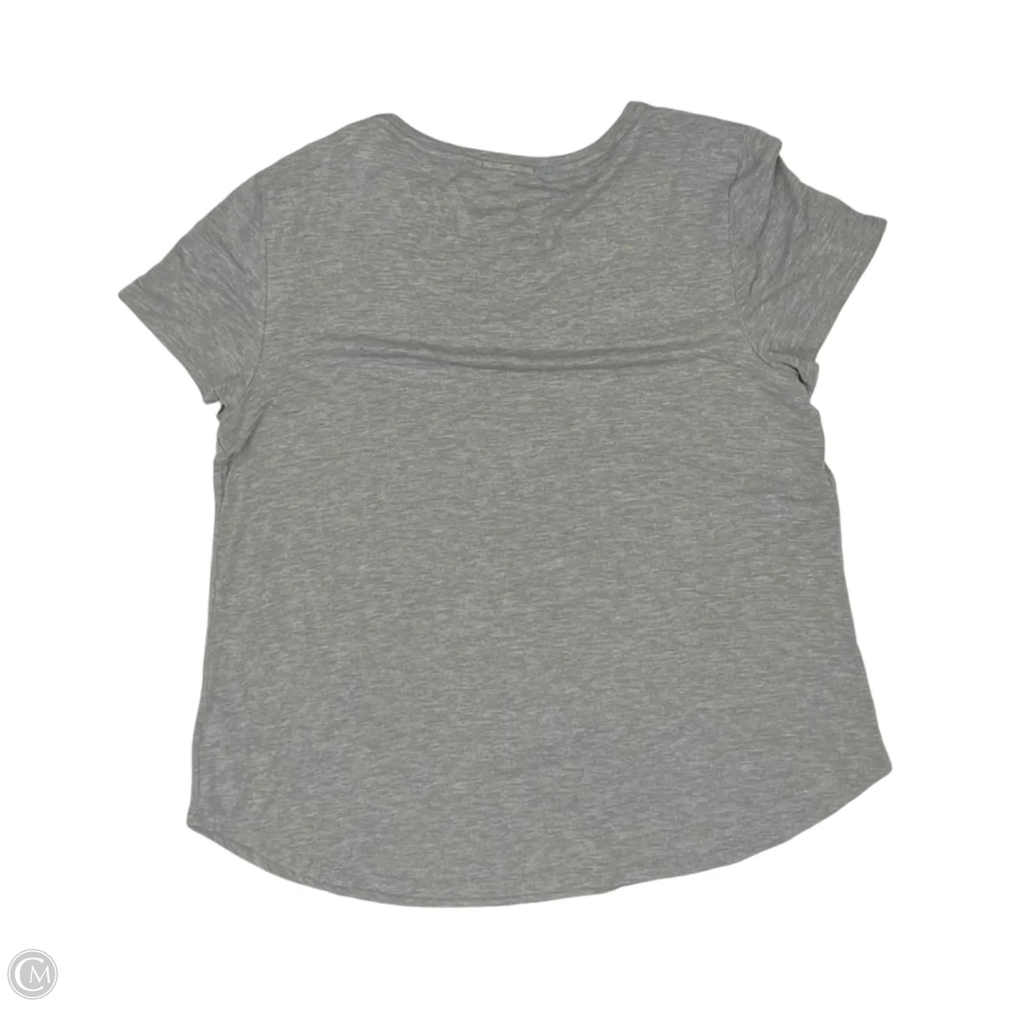 Top Short Sleeve By Maurices In Grey, Size: L