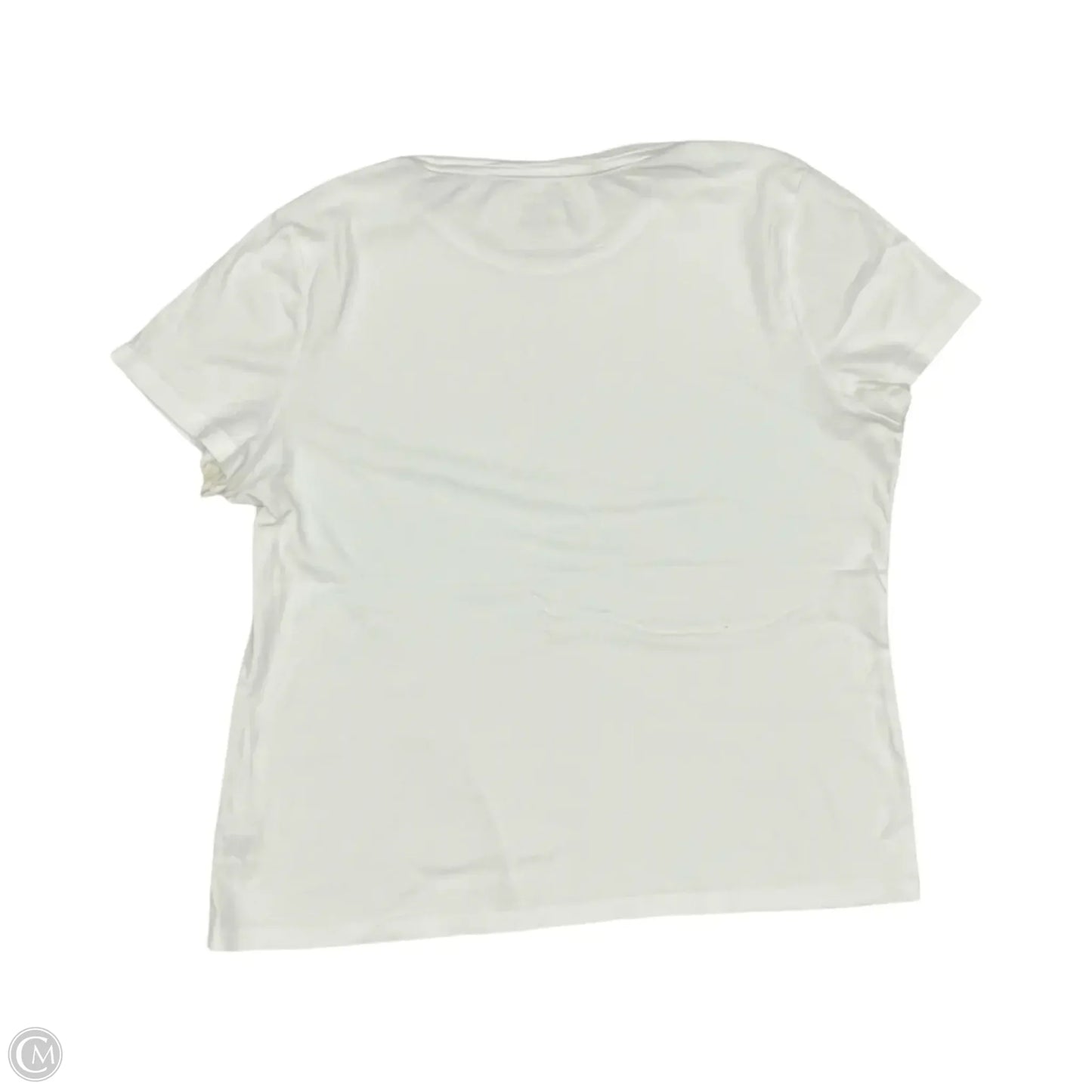 Top Short Sleeve Basic By Talbots In White, Size: Xl