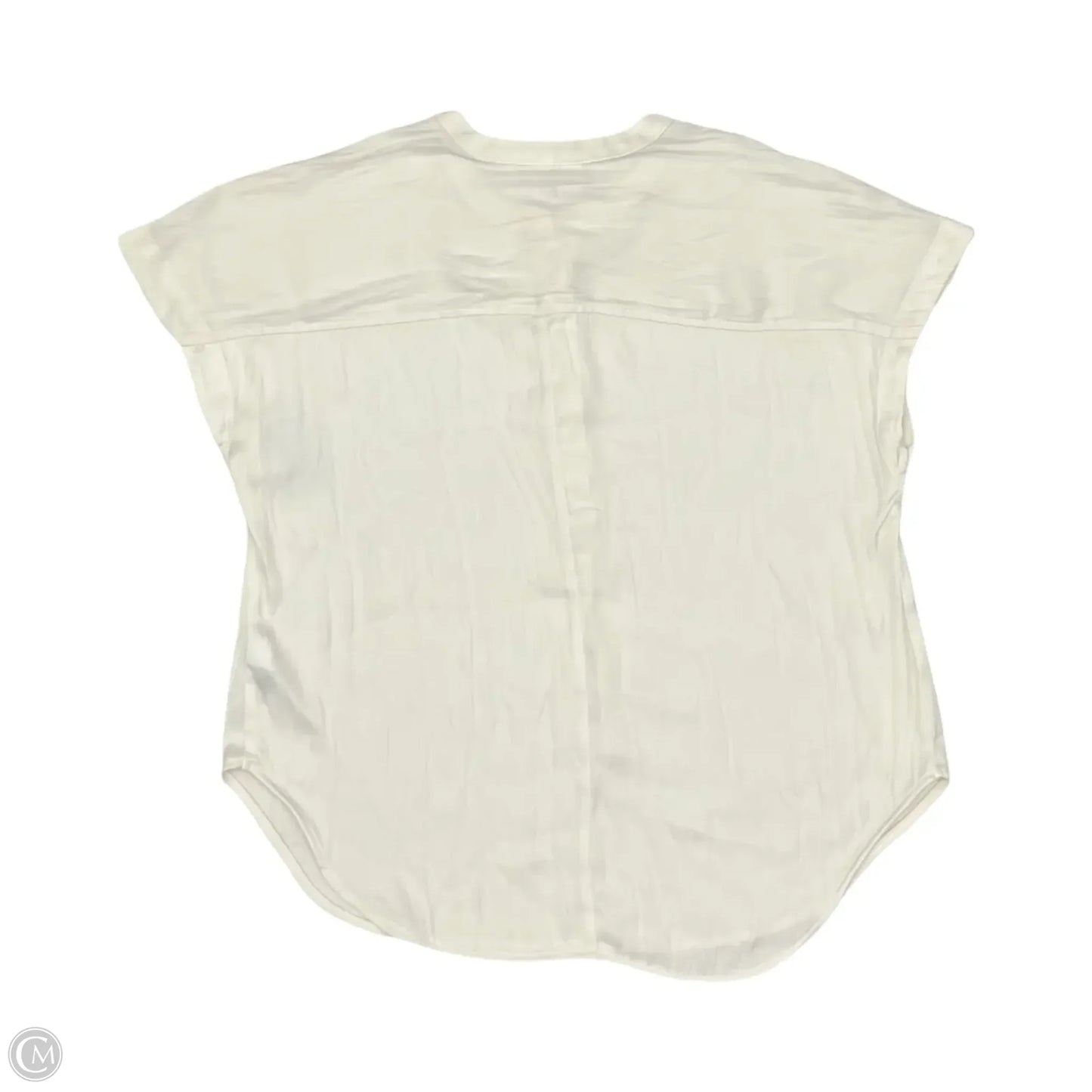 Blouse Short Sleeve By Old Navy In Cream, Size: M