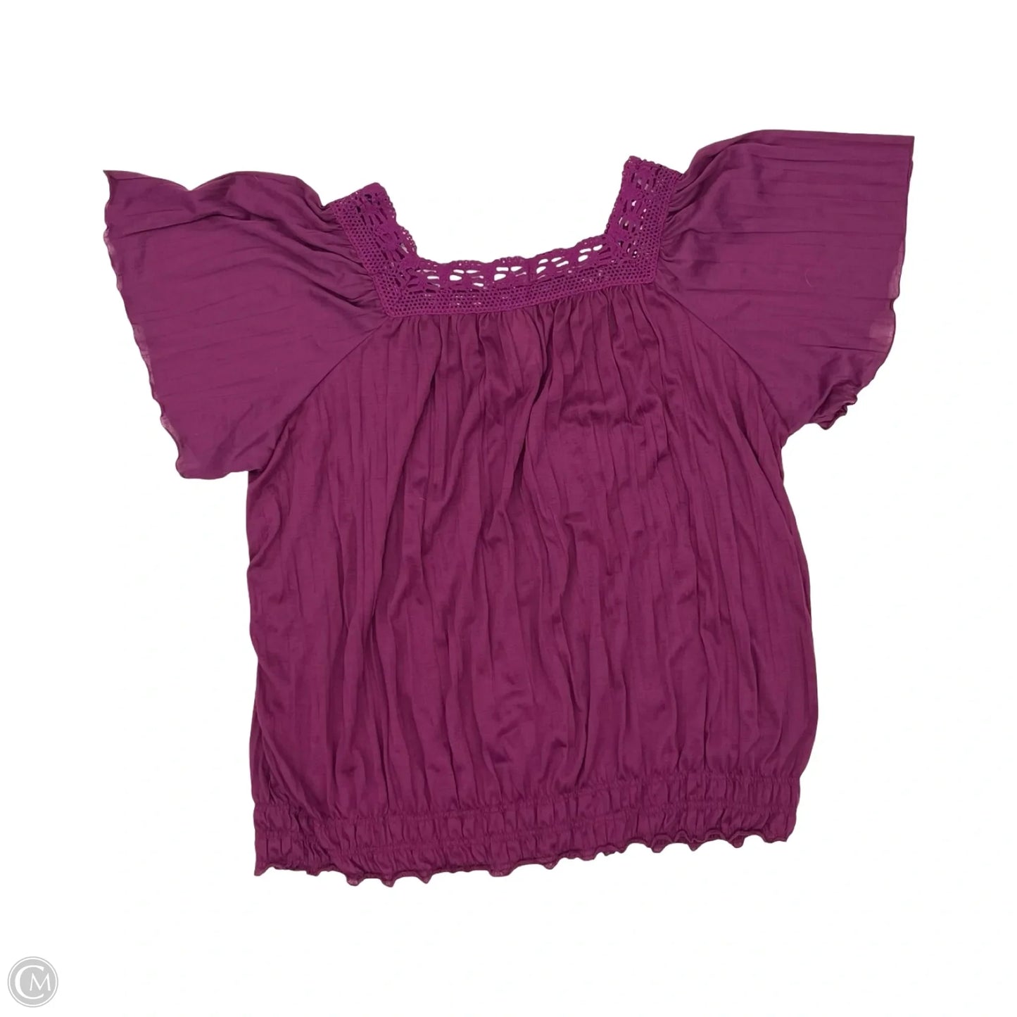 Top Short Sleeve By Faded Glory In Purple, Size: 4x
