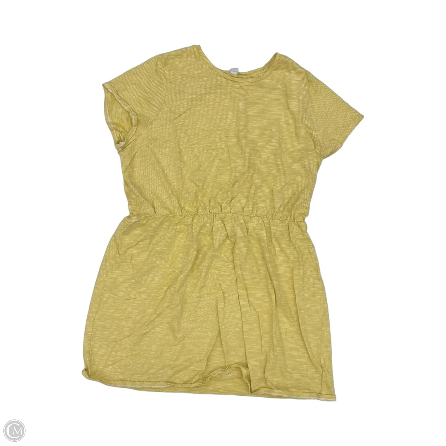 Dress Casual Short By Old Navy In White & Yellow, Size: 3x