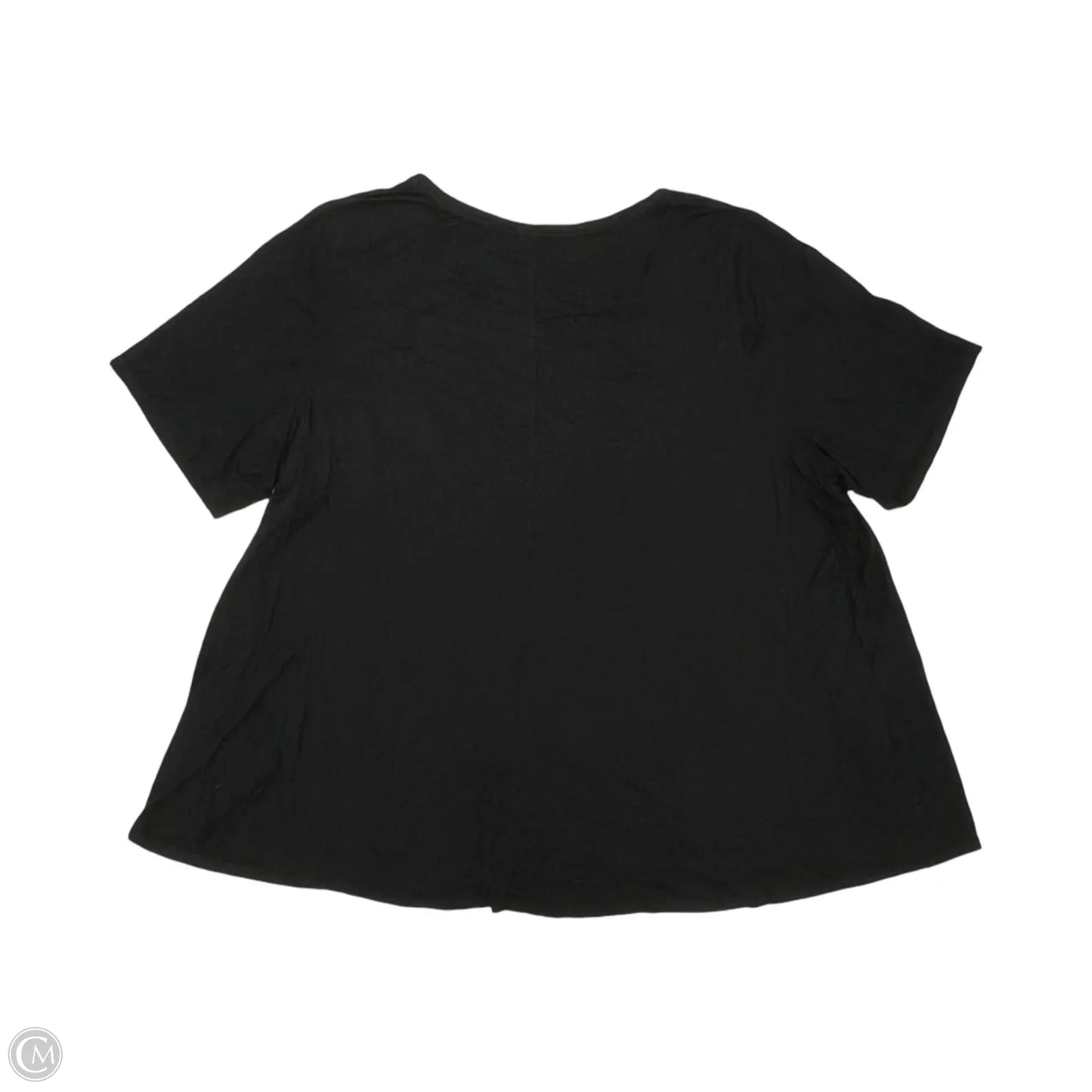 Top Short Sleeve By Lane Bryant In Black, Size: 4x