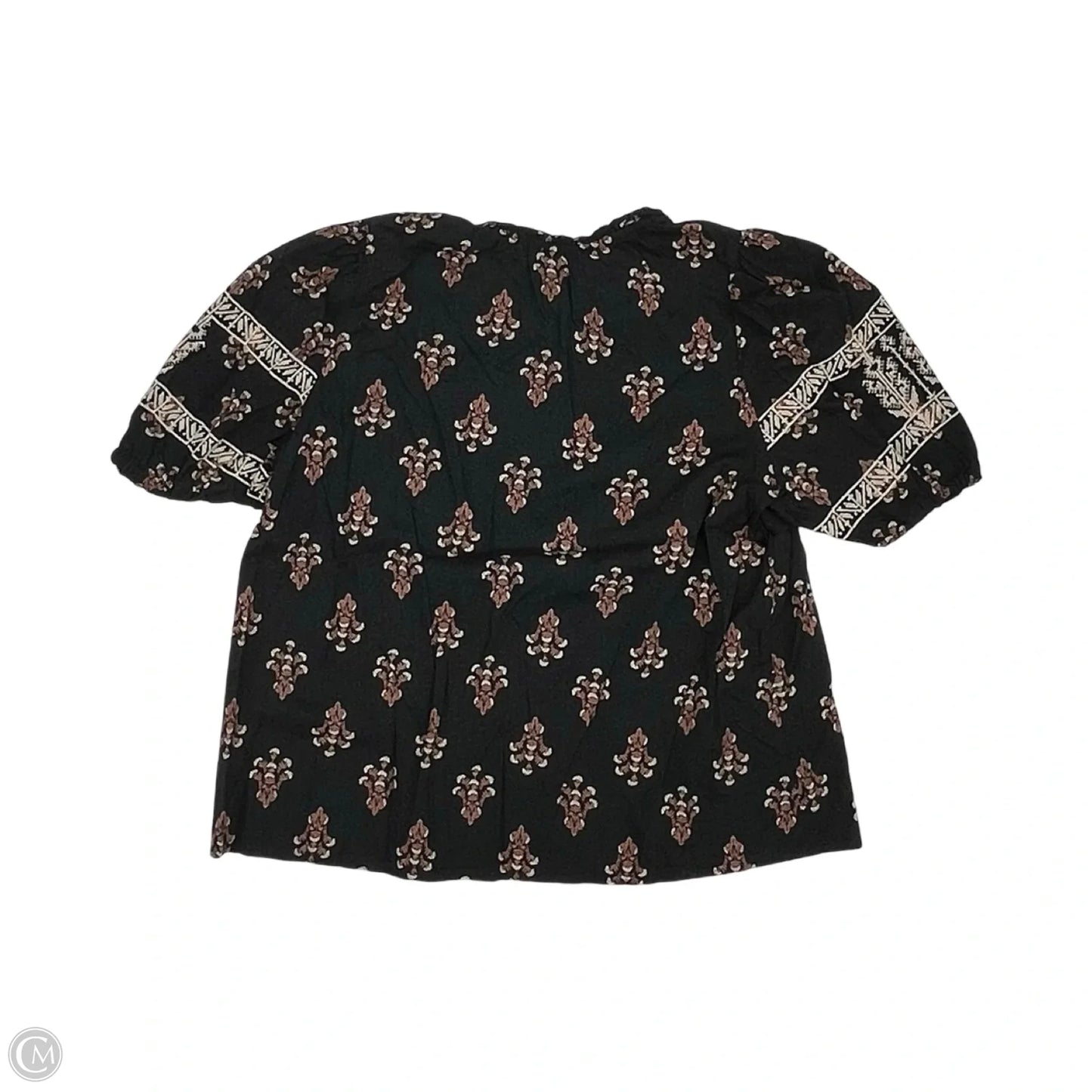 Blouse Short Sleeve By Knox Rose In Black, Size: M