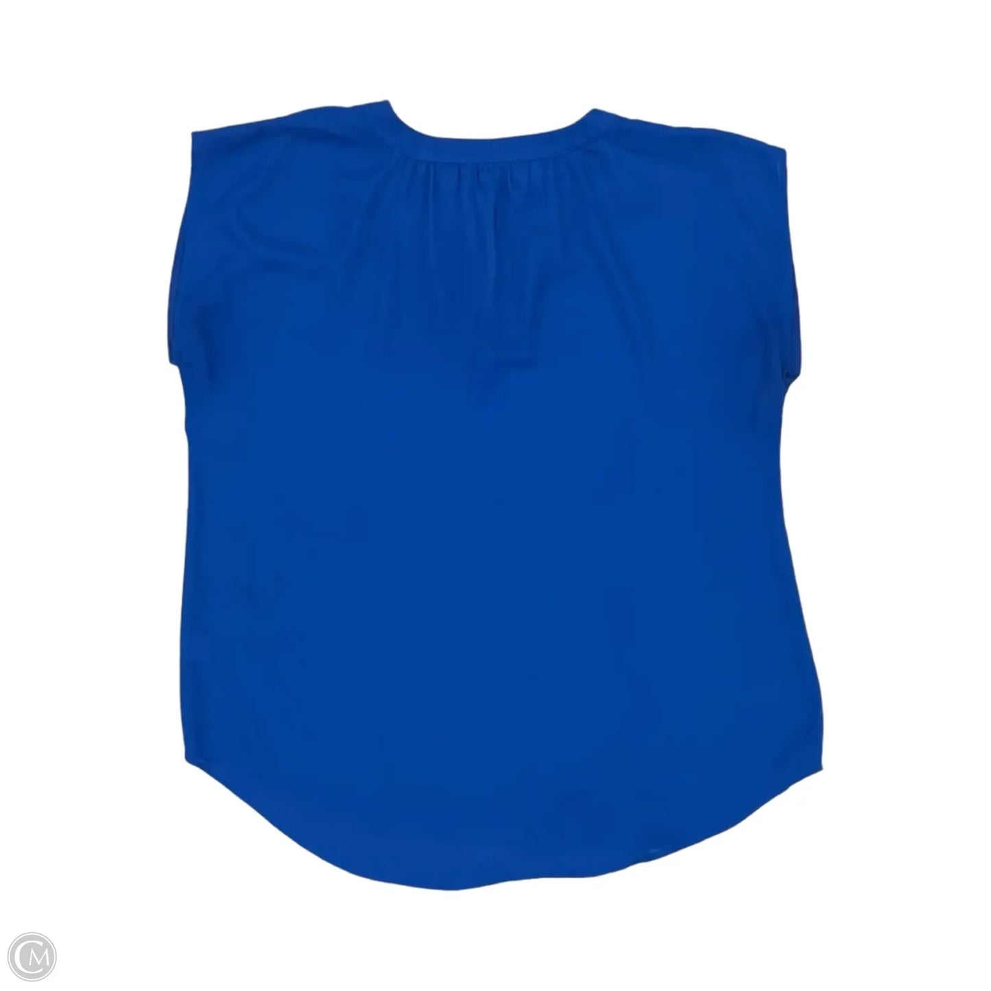 Blouse Short Sleeve By Roz And Ali In Blue, Size: 1x