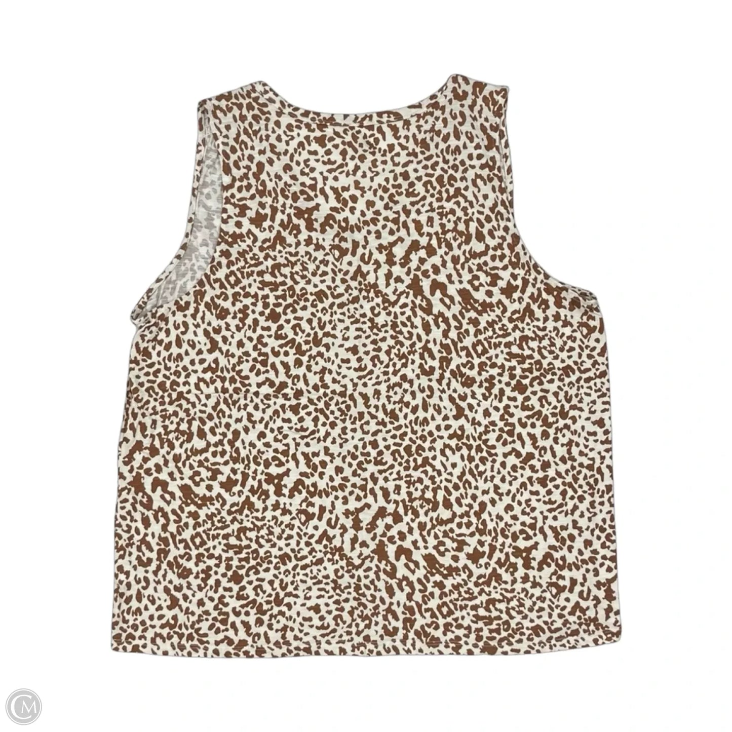 Top Short Sleeve By Maurices In Brown & White, Size: 1x