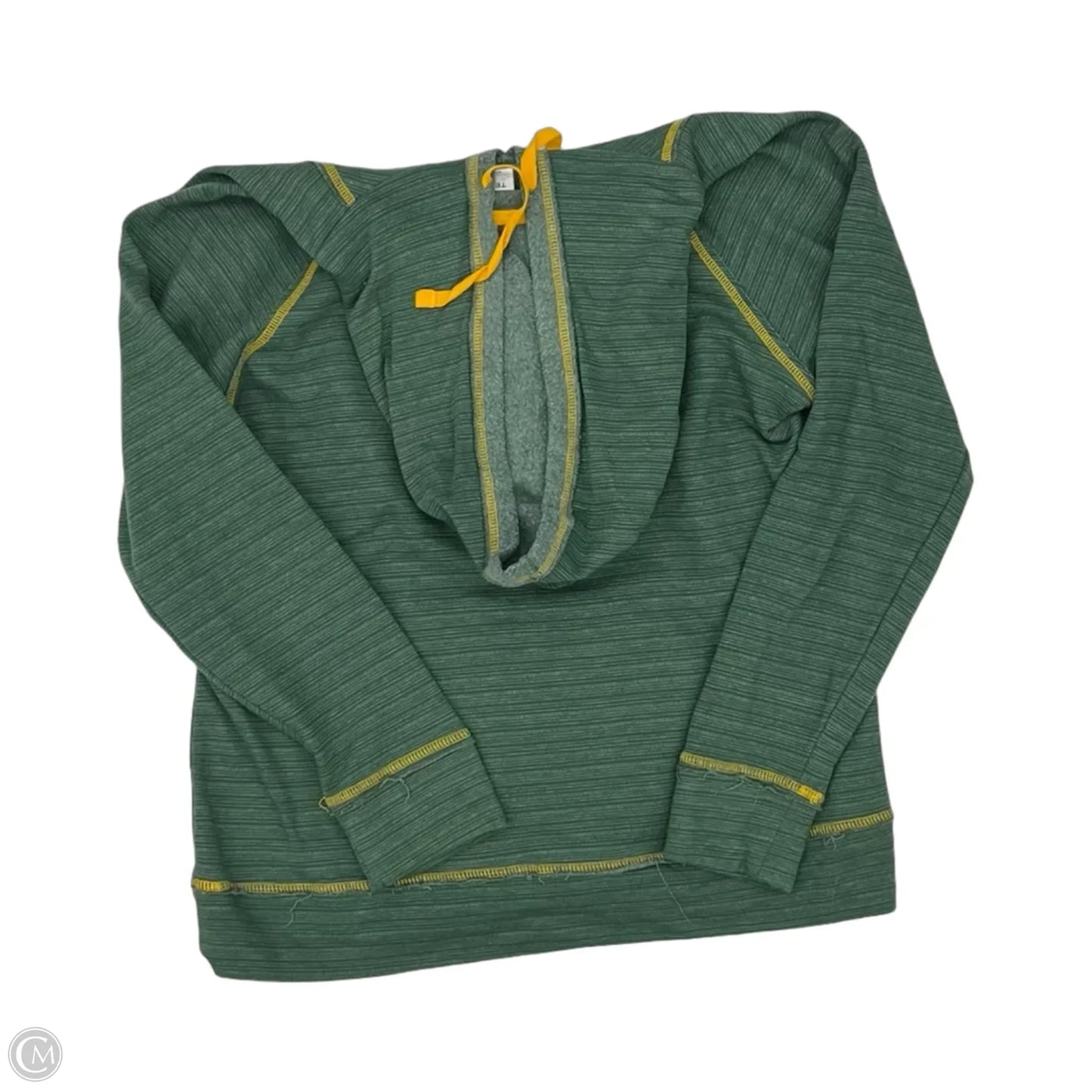 Athletic Sweatshirt Hoodie By Nfl In Green, Size: L