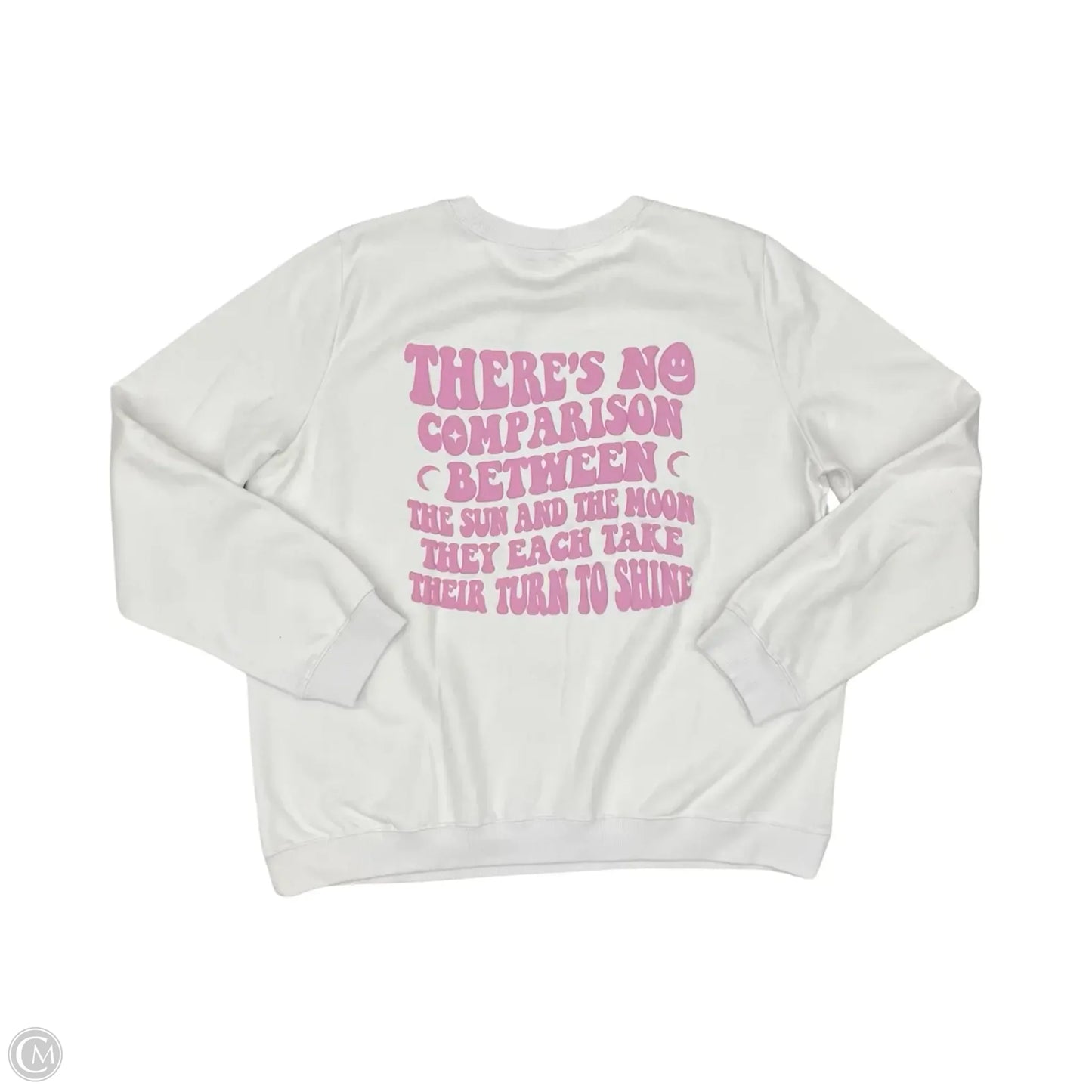 Athletic Sweatshirt Crewneck By Zyia In White, Size: Xxl