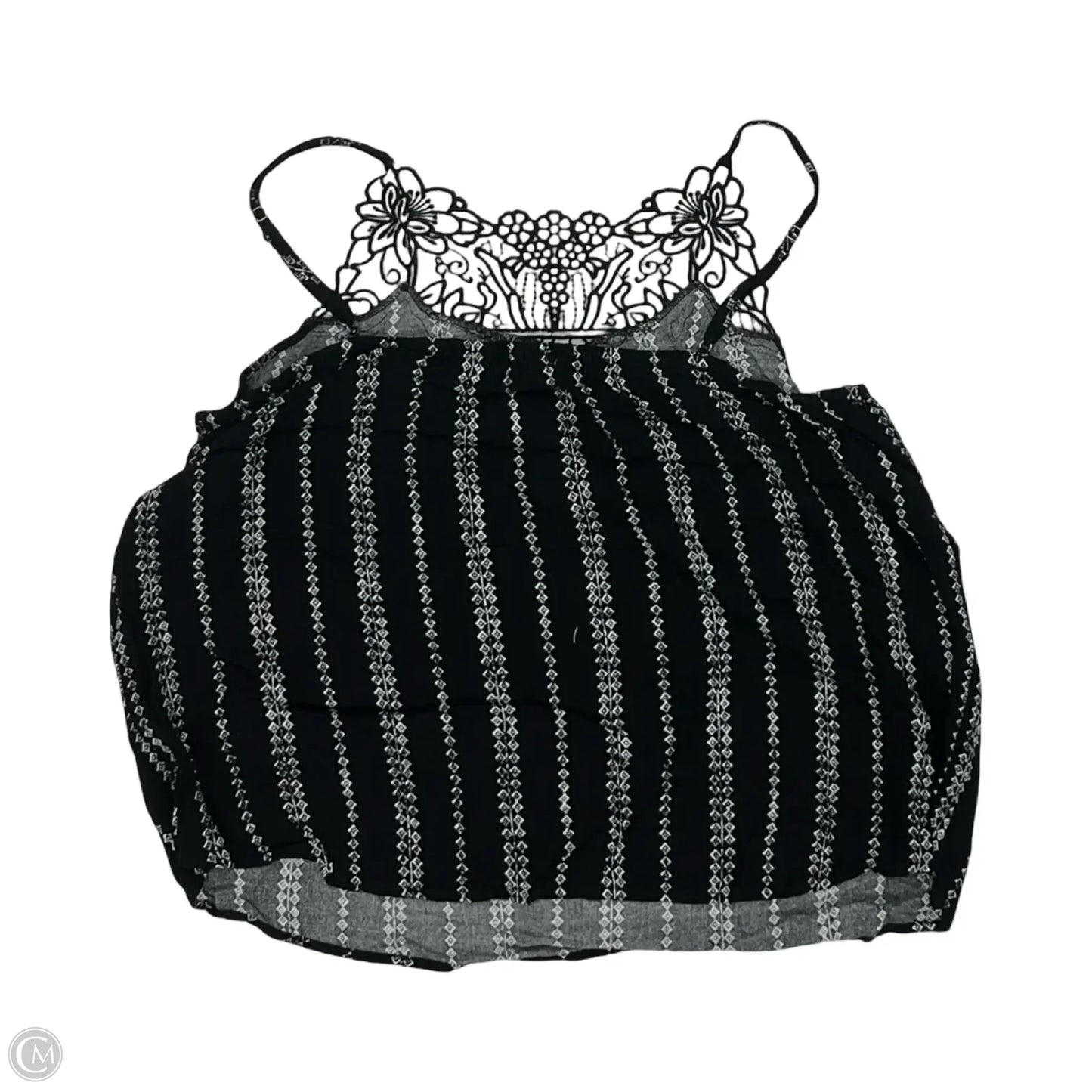 Top Sleeveless By Maurices In Black & White, Size: L