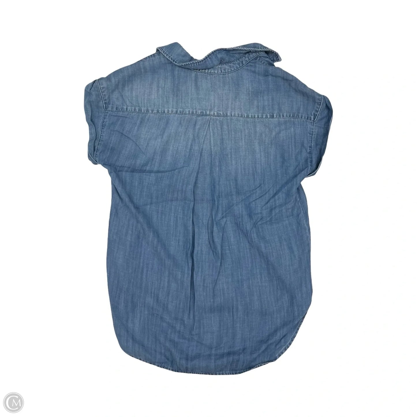 Top Short Sleeve By Cloth & Stone In Blue Denim, Size: S