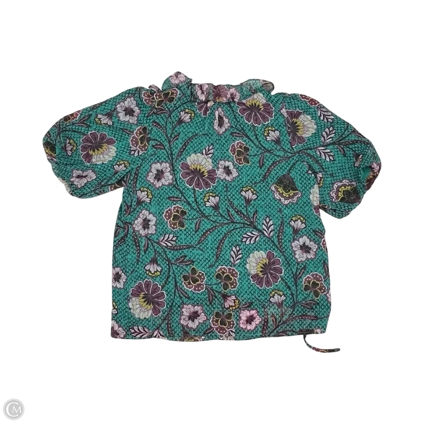 Blouse Short Sleeve By Loft In Teal, Size: Xs