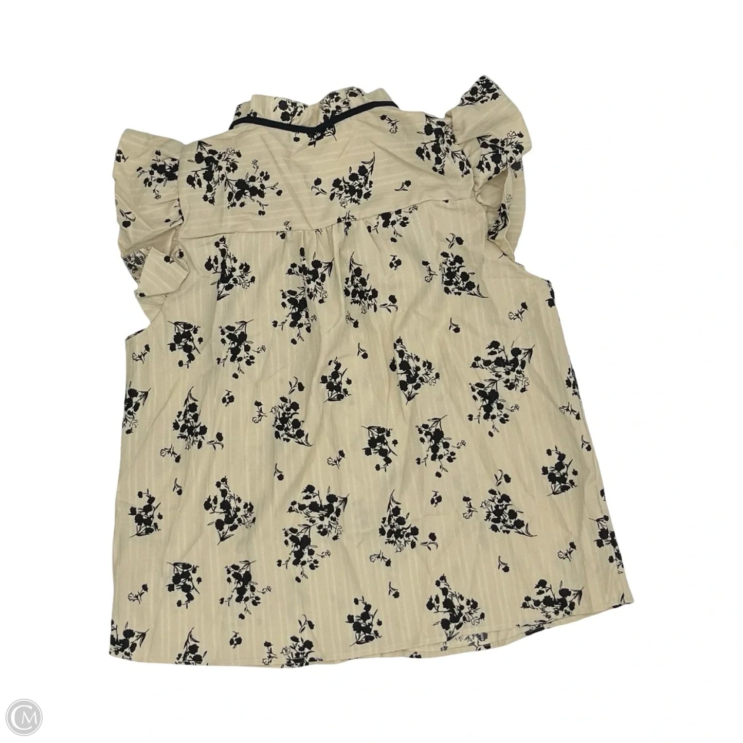 Blouse Short Sleeve By Shein In Black & Tan, Size: 3x