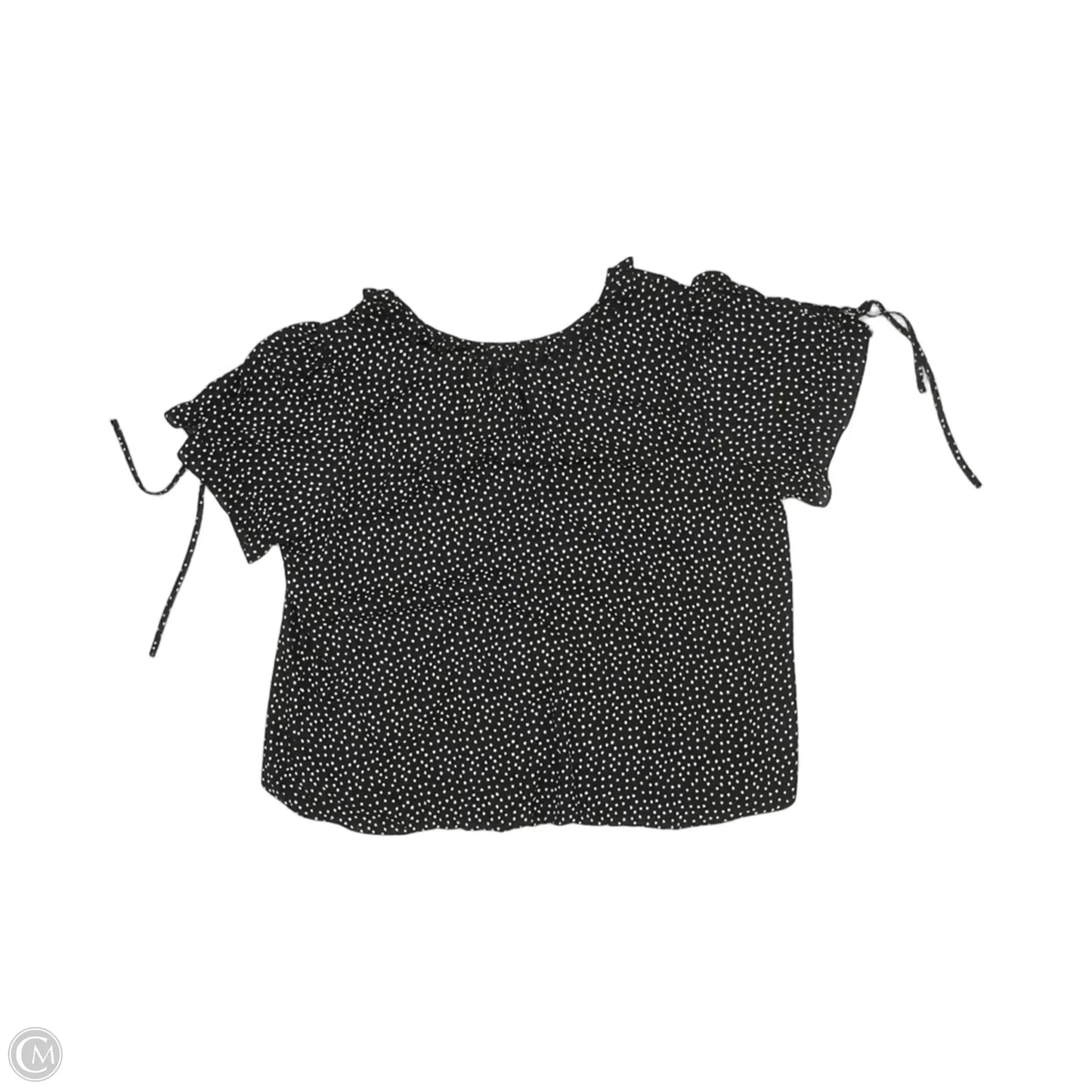 Blouse Short Sleeve By Clothes Mentor In Black & White, Size: 3x