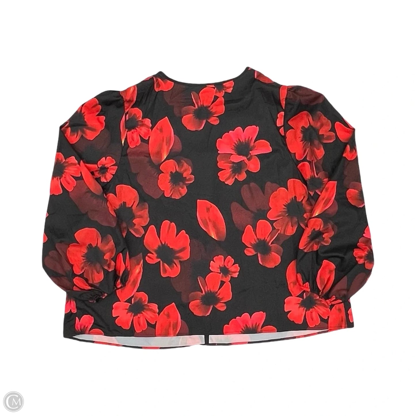 Blouse Long Sleeve By Shein In Black & Red, Size: 4x