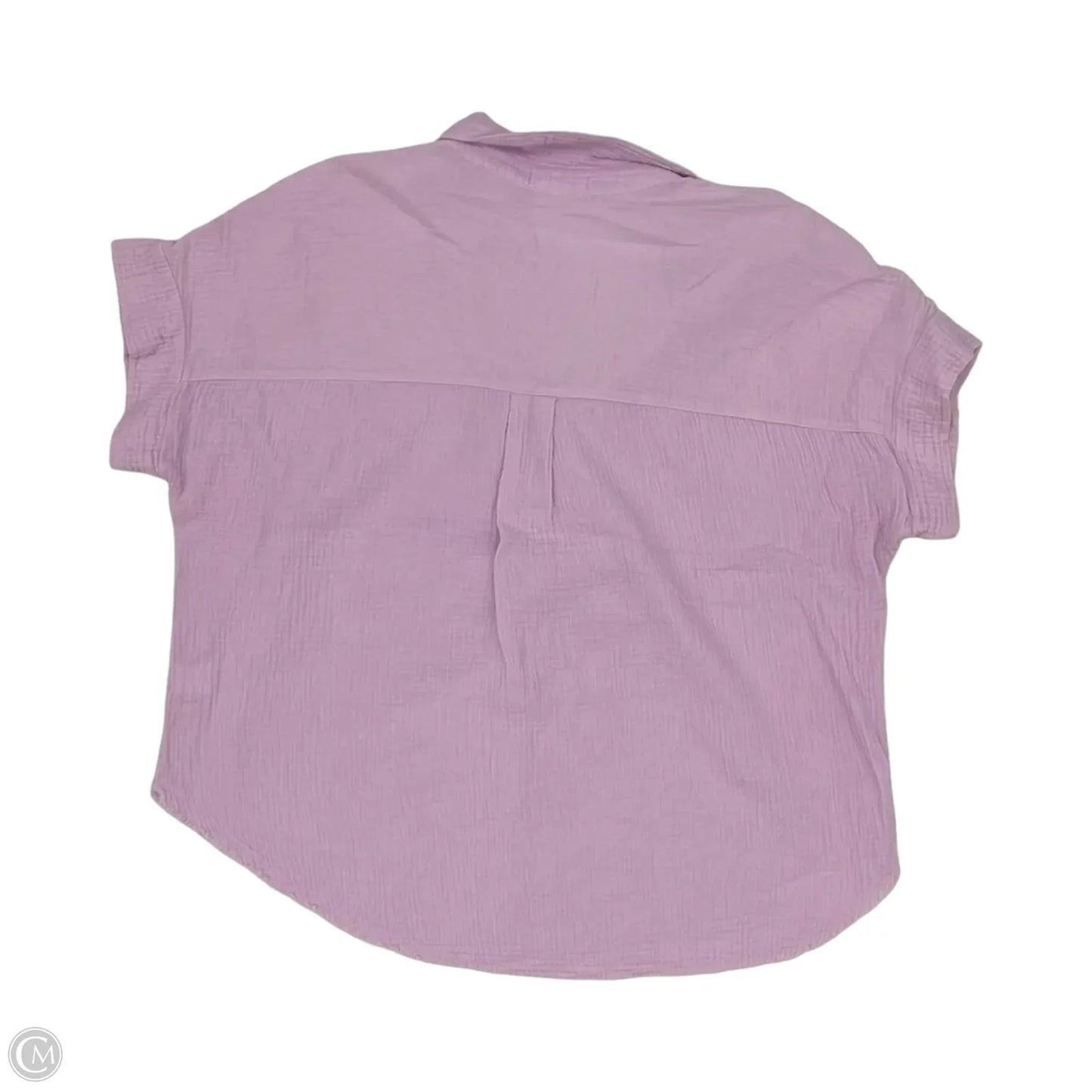Blouse Short Sleeve By Be Cool In Purple, Size: M