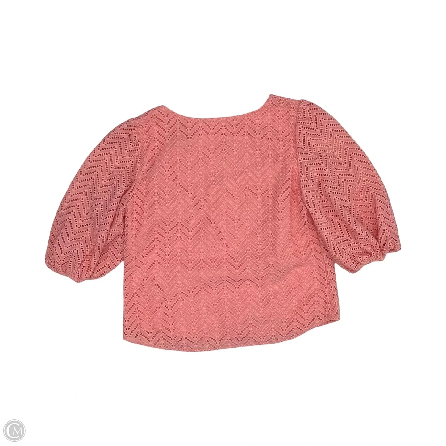 Blouse Short Sleeve By Amanda Uprichard In Peach, Size: M