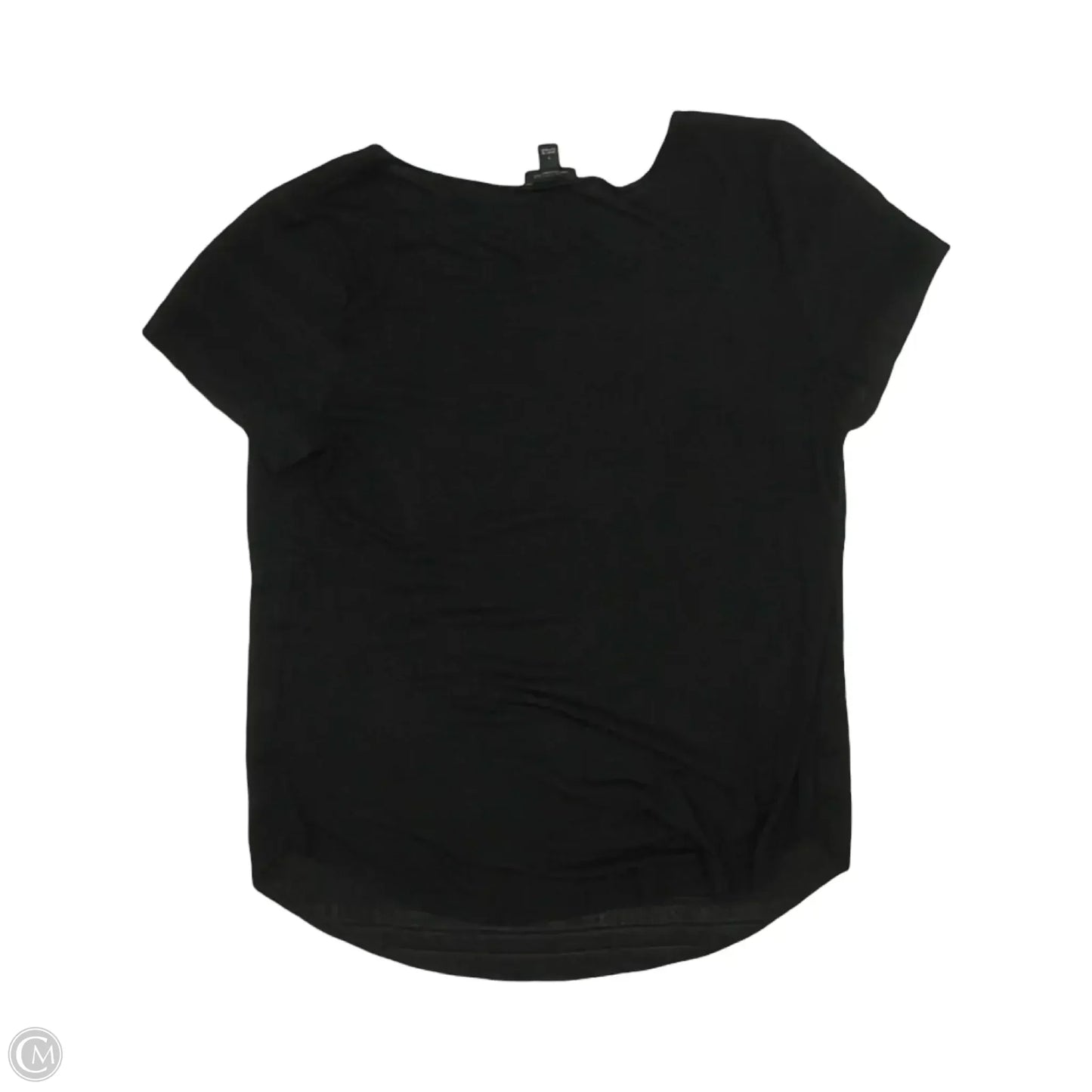 Blouse Short Sleeve By Ann Taylor In Black, Size: S