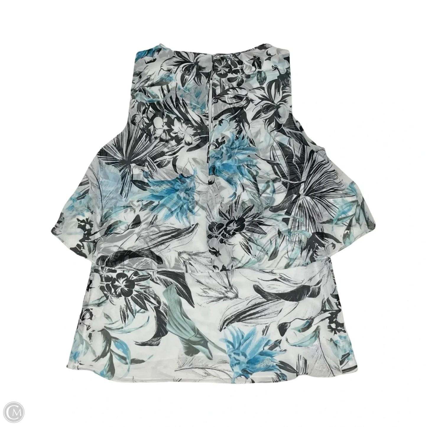 Blouse Sleeveless By White House Black Market In Blue & White, Size: S