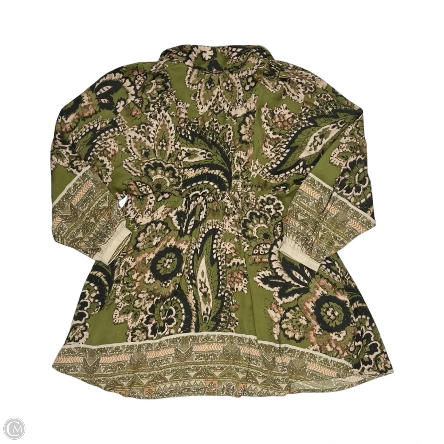 Tunic Long Sleeve By Free People In Green, Size: S