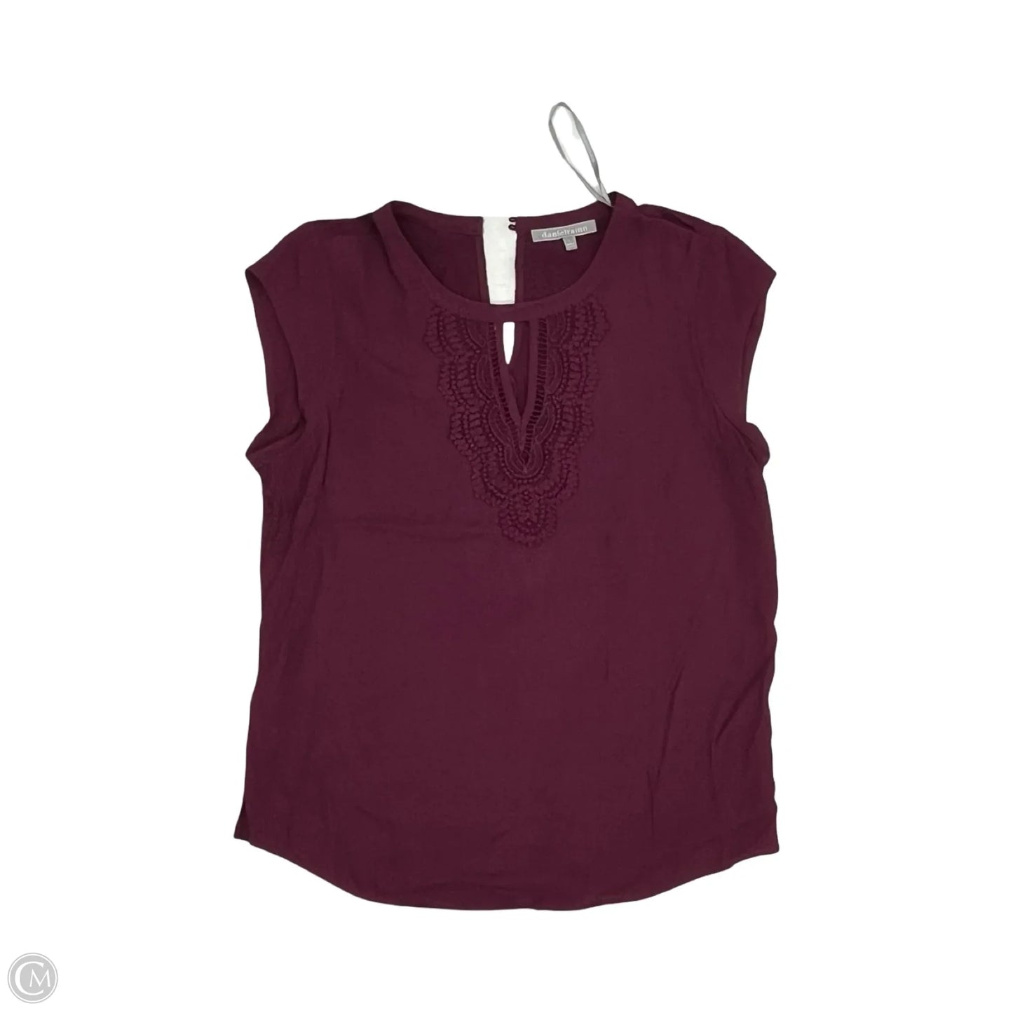 Blouse Short Sleeve By Daniel Rainn In Purple, Size: L