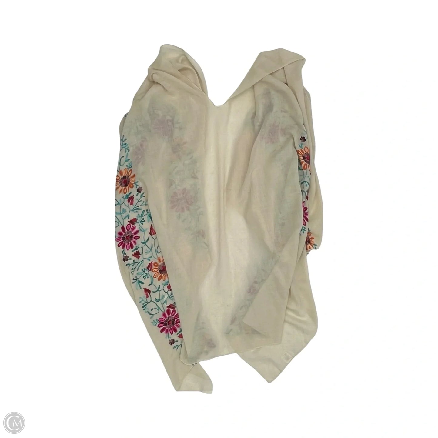 Shawl By Clothes Mentor In Cream, Size: Onesize