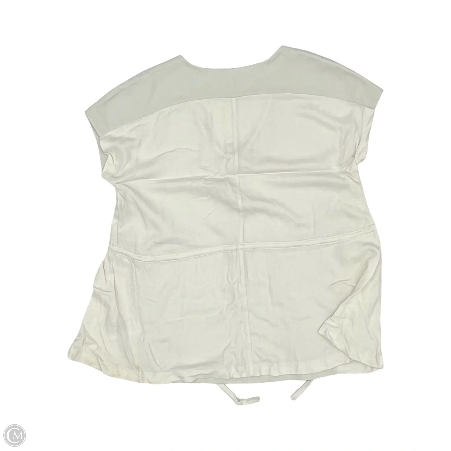 Blouse Short Sleeve By Club Monaco In White, Size: L